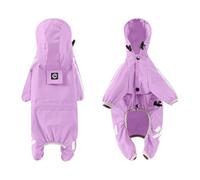 Raincoat And Adjustable Lightweight Yellow | Hooded Raincoat Suitable For Puppies Medium Sized Dogs Rainy Days Snowy Days Visible At Night (D, M)