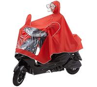 Raincoat,Electric Bike Raincoat,Cycling Raincoat Electric Mobility Scooter Motorcycle Large Rain Cape Coat, Single Person Motorcycle Anti-Fog Rainwear Cover with Mirror Slots (Red1 4X Large)