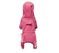 Raincoat for dogs, Dog Raincoat All-Inclusive Four-Legged Waterproof Rain Poncho Rainy Pet Clothes Small And Medium-Sized(Rose red,S)