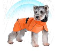 Raincoat for Dogs,Double Collar Waterproof Dog Raincoat - Adjustable Reflective Pet Poncho Lightweight Jacket Clothes for Medium Doggy, Puppy & Outdoor