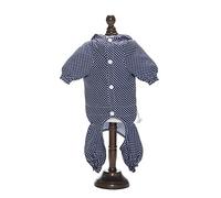 Raincoat for dogs， Hooded Blue Dot Cute Dog Raincoat Waterproof Casual Pet Puppy Rain Jacket Clothes for Small Medium Dogs Poncho Rainwear(Blue,M)