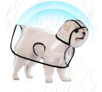 Raincoat for Dogs Portable Transparent Dog Raincoat Multiple Sizes for All Body Types with Poncho Hood Dog Raincoat for Dog French English Bulldog Pug