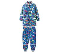 Raincoat for Kids Boys Girls Waterproof Suit Kids Long Sleeve Hoodie Trench Pants Outfits Prints Muddy Suit for Girls Boys Children Outdoor Hiking Camping for 2-11 Years