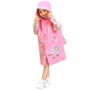 Raincoat for Kids Jackets Lightweight Windbreaker Waterproof Shower Resistant Easy to Dry Rainproof Cape Outdoor Camping, Emergency Situations, Travel Pink