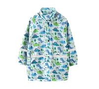 Raincoat for Kids Rain Hooded Windproof Rainwear Long Sleeve Rainjacket Refletive Cartoon Pattern Printed Rainwear Waterproof Outwear Outdoor Unisex Girls BoysLightweight Rain Poncho Sky Blue