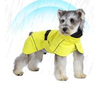 Raincoat for Small Dogs, Waterproof with Double Collar for Pets | Lightweight Jacket with Reflective for Storms, Winter and Walks