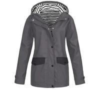 Raincoat for Women, Rain Jacket Women's Waterproof Breathable Softshell Jacket Lightweight Trench Coat Hiking Wind Jacket Classic Transition Jacket Long Functional Jacket Windproof Outdoor Jacket Wind