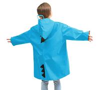 Raincoat Waterproof Windproof Breathable Poncho for Kids 3D Cartoon Dinosaur Rain Jacket Button Hooded Poncho with Double Side Pockets Transparent Big Brim Age 1-5 Years Rainy Outdoor Supplies