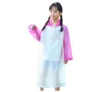 Raincoats Kids Rain Poncho Waterproof Rain Jackets Boys Girls, EVA Rains Poncho with Hood for Girls Boys, Waterpoof Raincoats Toddler Rainproof Cape Rainwear with Portable Bag Hot Pink