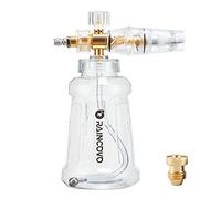 Raincovo Foam Cannon for Pressure Washer, Snow Clear Foam Cannon for Car Wash, Stainless Steel Filter, Adjustable Nozzle with M22 and 1/4 Inch Quick Connect, Additional 1.1 mm Orifice Nozzle