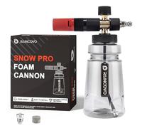 Raincovo Foam Cannon Wide Mouth for Pressure Washer, Thick Snow Foam Lance for Car Wash, Adjustable Soap Cannon with 1/4 Inch Quick Connector, Additional 1.1mm Orifice Nozzle
