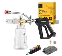 Raincovo Foam Cannon with Short Pressure Washer Gun, Dual Connector Accessories, Snow Soap Attachment for Car Wash, 5 Nozzles Tips with Holder, 1/4” Quick Connect, Additional 1.1 mm Orifice Nozzle