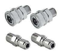 Raincovo Pressure Washer Quick Connect 3/8 Inch, Pressure Washer Fittings, Adapter Set, Male Thread, 4 Pieces