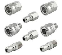 Raincovo Pressure Washer Quick Connect 3/8 Inch, Pressure Washer Fittings, Stainless Steel Adapter Set, Female and Male Thread, 8 Pieces