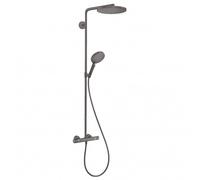 Raindance Select S Showerpipe 240 1jet PowderRain with thermostatic shower mixer brushed black chrome (27633340)