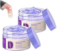 Raindew Turmeric ＆Emu Oil Arthritis Soothing Pain Relief Massage Gels, Joint Pain Gel Purple Gel for Joint Activities Throughout The Body, Soothes Knees, Lumbar, Neck, Hands and Feet (2)