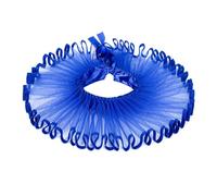 RAINDEWLL Clown Jester Collar Detachable Elizabethan Victorian Neck Ruffle Collar Renaissance Accessories Blue