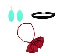 RAINDEWLL Momo Ayase Cosplay Earrings Choker Bowtie Accessories Set Anime Cosplay Jewelry Halloween Props