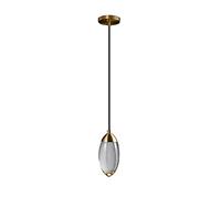 Raindrop Crystal Chaner, Brushed Brass Mini Small Pendant Light, Bedside Decorative Lighting LED Hanging Ceiling Lights, for Bar Kitchen Island Hallway Living Room