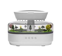 Raindrop Humidifier White Noise, 7 Color Lights Aromatherapy Oil Diffuser 250ml Cloud Rain Humidifier Microlandscape for Sleeping, UK Plug