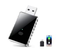RAINDROPS 2-in-1 Wireless CarPlay Adapter & Android Auto Adapter,Plug & Play Auto Connect,Built Car Play/Android Auto Wireless,Faster Transfer for Zero Lag