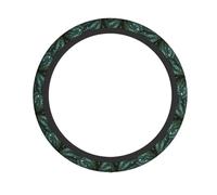 Raindrops on Leaves Printed Steering Wheel Cover Elastic Stretch Car Wheel Wrap Breathable Non-Slip Steering Wheel Protector for Car Truck SUV
