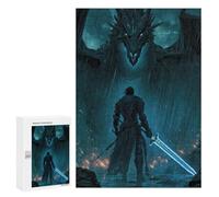 Rainfall Reckoning Blade Against The Beast, 300 PCS Wooden Jigsaw Puzzle for Adults, Winter Activity Gift - for A Rewarding Weekend Challenge
