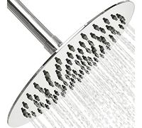 Rainfall Shower Head 8 Inch Round Fixed Shower Heads to Increase Pressure 304 Stainless Steel Rain Angle Adjustable Shower Head for The Ultimate Shower Experience