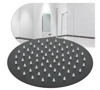 Rainfall Shower Head 8 Inch Round Matte Ultra-Thin High Pressure Easy No Tool Installation Swivel Adjustable Angle Flexible Silicone Nozzles Anti-Clog Drip Air Boost Technology Spa Experience