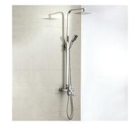 Rainfall Shower Head/Handheld Combo with Holder/Hose, Convenient Push-Button Control for Easy One-Handed Operation
