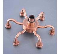 Rainfall Shower Head with Arm and 1.5 M Hose, Water Saving Handheld Spray, Antique Copper Finish, 8-inch Round Showerhead, Easy Installation