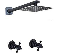 Rainfall Ultra-Thin Shower Head Matte Black Wall Mounted Bathroom Rainfall Faucet Sets Shower Head,Shower LWX