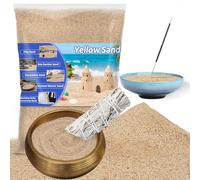 RAINFLOW 15 OZ Fine Yellow Sand for Crafts - Colored Quartz Zen Garden Sand Decorative for Vases Filler, Wedding Unity Ceremony, Incense Burner, Ritual Incense,Wishing Bottle