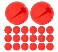RAINFLOW 20 Pack Clown Nose Bulk - Red Clown Nose 5cm Large Soft Sponge Fake Noses No Strap Easy Wear for circus decorations, Circus Party Favors, Carnival Party Decorations