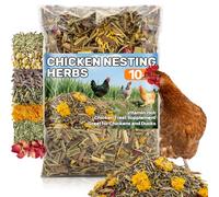 RAINFLOW Chicken Nesting Herbs - 10oz Natural Dried Herb Blend for Coop Comfort,Egg Laying Hens,and Cozy Roosting,Nesting Box Pads and Winter Insulation,Bedding Supplies for Chicks