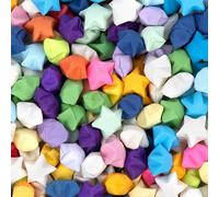 RAINFLOW Origami Lucky Stars - 600pcs Mixed Colors Handmade Wishing Stars Paper for Valentine's Day, Party Decor, Wedding Embellishments & Home Decoration