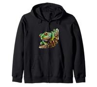 Rainforest Amphibian Red Eyes Frog Red Eyed Tree Frog Zip Hoodie