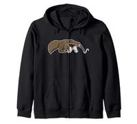 Rainforest Animals - ant-eater Zip Hoodie
