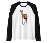 Rainforest Animals - Roe Deer Raglan Baseball Tee