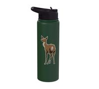 Rainforest Animals - Roe Deer Stainless Steel Insulated Water Bottle