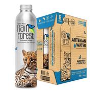 RainForest Artesian Water from Costa Rica. Aluminium Reusable Bottle 25.4fl.oz/750 mL. (6 Pack)