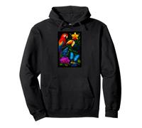 Rainforest Collage Macaw, Toucan, Frogs, Butterfly, Orchids Pullover Hoodie
