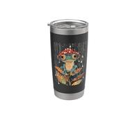 Rainforest Frog Mushroom Hat Nature Artistic Whimsical Art Stainless Steel Insulated Tumbler
