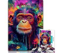 Rainforest Gorilla Puzzles 1000 Pieces for Adults,Help The Brain Exercise Addictive Toys to Cultivate Patience Unique Challenge Game 38x26cm