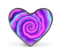 Rainforest Hydrangea Lapel Pin Fashion Brooch Pin Cute Button Badges Heart Shape Button Pins Enamel Pins Metal Pinback for Hat Shirt Clothing Bags Decoration, Purple - Pink Vortex, Love form