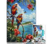 Rainforest Parrot 1000 Pieces Jigsaw Puzzle For Adults Teens,Learning Educational Toy for Is Ideal As A Gift for The Whole Family (38x26cm)