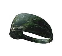 Rainforest Print Sports Headbands For Men Women, Moisture Wicking Sweat Band Elastic Wide Hair Bands,For Running, Cycling,Gym Exercise