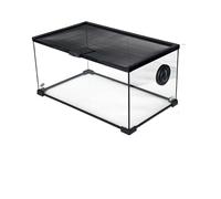 Rainforest Reptile Tank,Anti-Escape Climbing Pet Breeding Box For Snakes,Frogs,Spiders&Turtles,Hermit Crab Terrarium,Secure for all kinds of small reptiles(50x30x35)