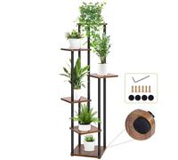 Rainie 6 Tier Plant Stand 133 cm Indoor Outdoor Tall Metal Flower Shelf Corner Pots Holder for Multiple Plants, Tiered Display Rack for Living Room Bedroom Balcony Garden Patio
