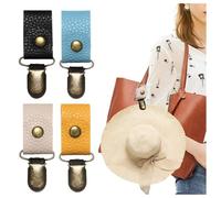 Rainify Hat Clip for Travel,PU Leather Hat Clip,Hat Clips for Luggage,Multifunctional Duckbill Hat Clip,Hat Companion Outdoor, 4pcs-a